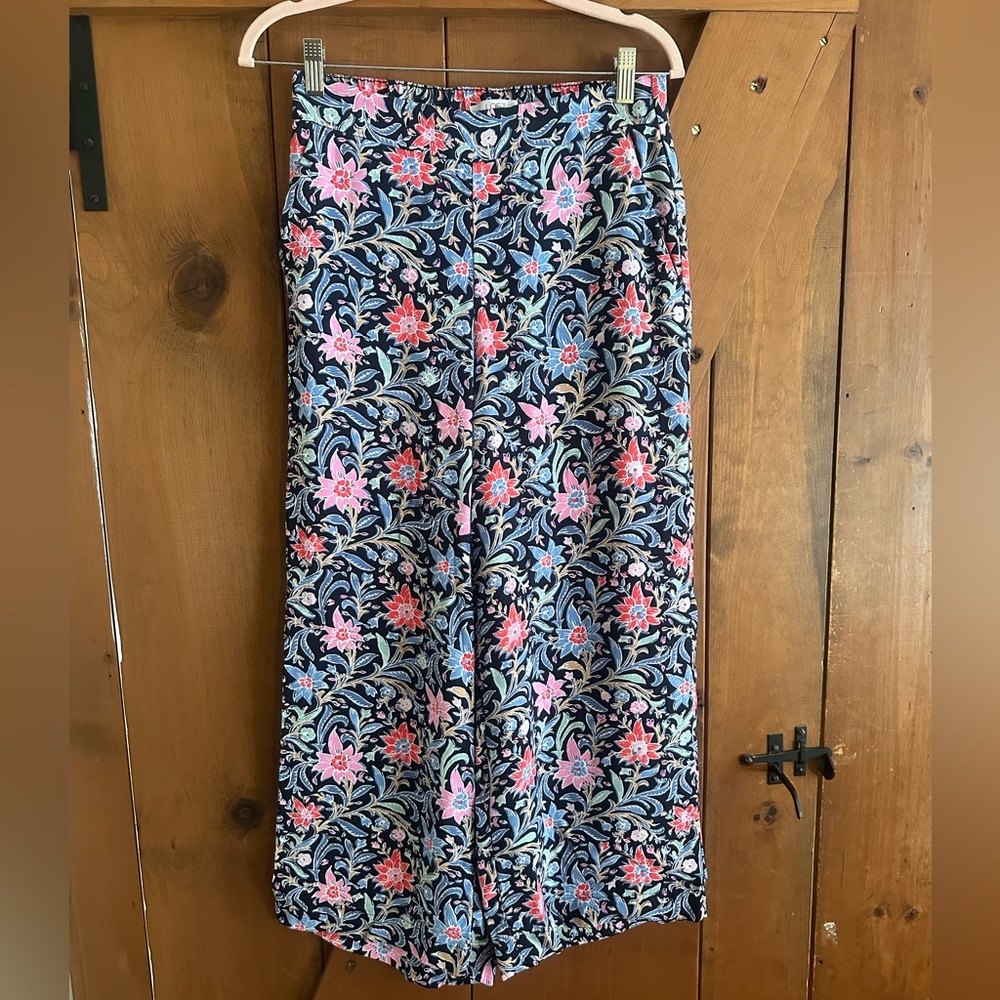 LOFT Floral Wide Leg Pants Sz XS